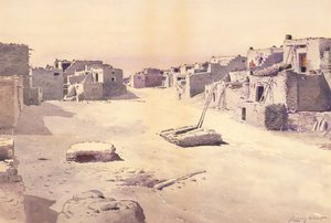Rua no Pueblo de Oraibi, Tusayan, Arizona, 1888.