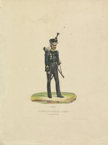 Hunter em grande uniforme, 1820-1825 NCO em grande uniforme (título no objeto) de De la Cour