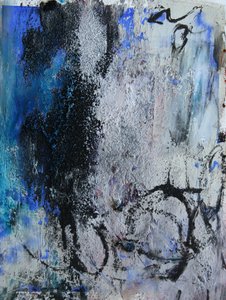 Camadas abstratas em azul grunge de Deb Chaney