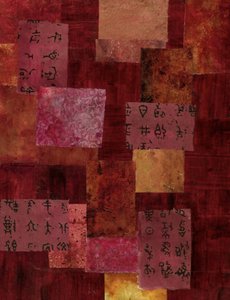 Colagem de escritas asiáticas de Deb Chaney