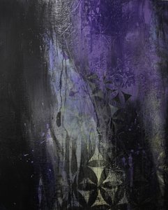 Fluxo abstrato em roxo escuro de Deb Chaney