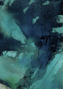 Fluxo abstrato em azul-petróleo escuro