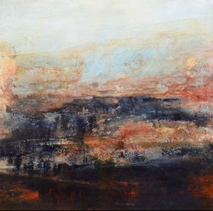 Horizonte abstrato em tons terrosos de Deb Chaney