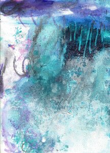 Fluxo abstrato em azul-petróleo sereno