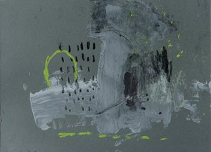 Abstrato em cinzento urbano e néon de Deb Chaney