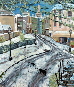 Início da neve, 2020 (acrílico sobre tela) de Deborah Eve Alastra