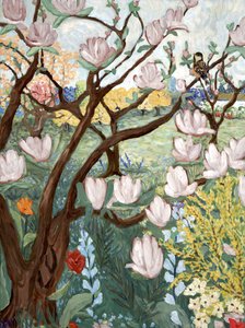 Árvore de Magnólia, 2019 (acrílico sobre tela) de Deborah Eve Alastra