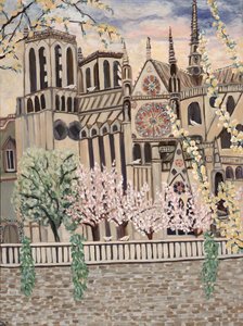 Pombas de Notre Dame, 2018 (acrílico sobre tela) de Deborah Eve Alastra