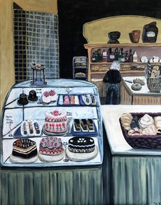 Patisserie, 2018 (acrílico sobre tela) de Deborah Eve Alastra