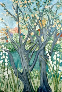 Árvores da primavera, 2012 (acrílico sobre tela) de Deborah Eve Alastra