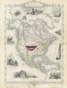 América do Norte colonial, 2017 (colagem de corte de papel)