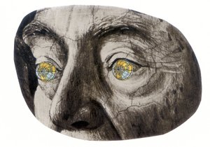 Globe eyes, 2016 (colagem)