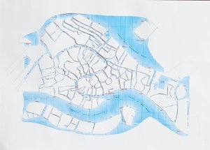 Venice Liquid Streets, 2008 (colagem de corte de papel)