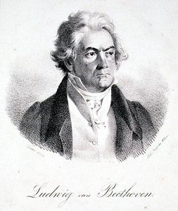 Ludwig van Beethoven (1770-1827) 1824 (litografia) de Deker Deker