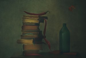 Malaguetas e livros antigos de Delphine Devos