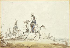 Cavaleiros numa colina