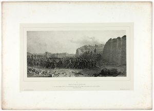 Assalto e captura do bastião no. 6, de Memórias da Itália: Expedição a Roma de Denis Auguste Marie Raffet