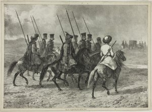 Escolta Cossaca até à fronteira de Kuban, Taman (Rússia Central), 11 de Outubro de 1837