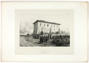 House of Six Green Shutters, from Memories of Italy: Expedition from Rome de Denis Auguste Marie Raffet