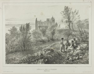 Castelo do Conde Woronzoff, Aloupka, Crimeia, 12 de agosto de 1837 de Denis Auguste Marie Raffet