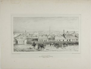 Vista de Yassy tirada da varanda do Hotel São Petersburgo, Moldávia, 19 de julho de 1837 de Denis Auguste Marie Raffet