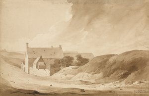 &39;No 8 Farme de la Haie Sainte do Monte St. John&39;, 1815 (wc e lápis sobre papel)