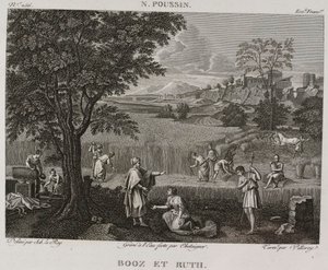 Denis-Sébastien Leroy, Antoine-Claude-François Villerey e Chataigner - Booz e Ruth, segundo Nicolas Poussin - 1802-1815