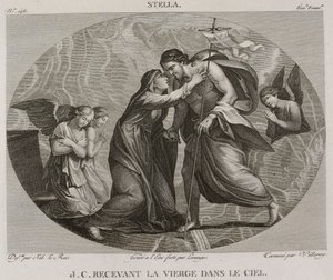 Denis-Sébastien Leroy, Antoine-Claude-François Villerey et Lerouge - Jesus Cristo recebendo a Virgem no céu, segundo Jacques Stella - 1802-1815