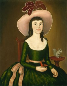 Senhorita Denison de Stonington, Connecticut possivelmente Matilda Denison, c. 1790 de Denison Limner