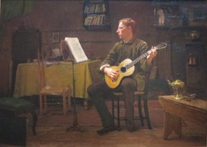 Um Boémio por Dennis Miller Bunker, 1885 de Dennis Miller Bunker