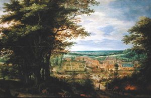 A abadia de La Cambre na floresta de Soignes, 1609