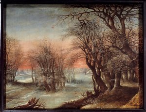 Pintura de Paisagem de Inverno por Deny Van Alsloot (1570-1628) de Denys van Alsloot