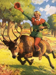 Robin Hood no dorso de um veado de Derek Charles Eyles