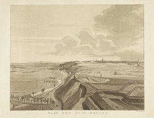 Vista da paisagem a sudeste de Nijmegen
Para o sudeste (título sobre o objecto)
Vistas em redor da cidade de Nijmegen (título da série)
Panorama ou vista redonda de Nijmegen atraído para a vida num miradouro (título da série)