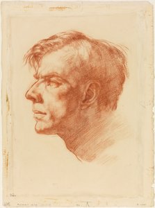 Retrato de John Fothergill, c.1907 (sanguíneo sobre papel) de Derwent Lees
