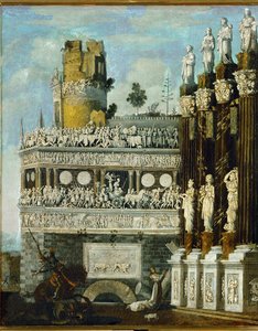 "Arquitetura Imaginária (óleo sobre tela) de Desiderio Monsu