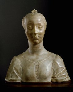 Busto de escultura de mármore de Desiderio da Settignano (ca. 1430-1464) Dim. 146 cm Florença, Museo Nazionale del Bargello