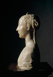 Busto de escultura de mármore de Desiderio da Settignano (ca. 1430-1464) Dim. 146 cm Florença, Museo Nazionale del Bargello