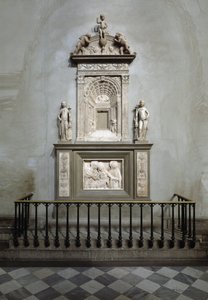 Tabernáculo de mármore de Desiderio da Settignano (ca. 1430-1464) (O altar do Sacramento, tabernáculo de mármore) 1461 Florença, igreja de São Lourenço (igreja de São Lourenço) Itália