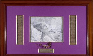 Victor Hugo no seu leito de morte, cerca de 1885 (óleo sobre madeira) de Desire Francois Laugee