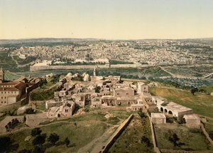 Vista geral, Jerusalém, Terra Santa, c.1890-c.1900 (fotocópia) de Detroit Photographic Co.