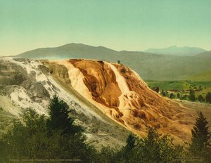 Terraço de Jupiter, parque de Yellowstone, c.1902 (photochrom)