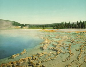 Associação da safira, parque nacional de Yellowstone, c.1902 (photochrom) de Detroit Photographic Co.