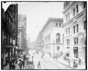 Esquina da Fifth Avenue com a Wood Street, Pittsburgh, Pa. de Detroit Publishing Co.