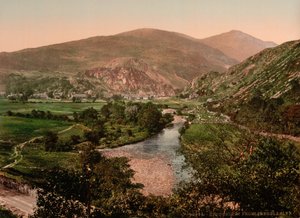 De Aberglasyn, Beddgelert, País de Gales, c.1890-1900 (impressão fotocrómica) de Detroit Publishing Co.