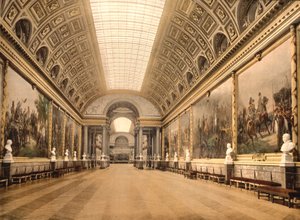 Galeria das batalhas, Versalhes, c.1890-1900 (photochrom) de Detroit Publishing Co.