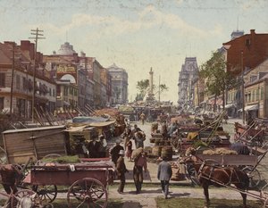 Praça Jacques Cartier, Montreal, 1901 de Detroit Publishing Co.