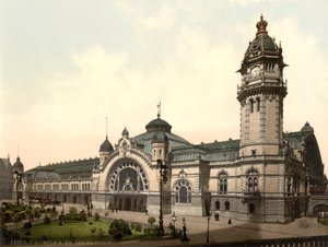 Estação Ferroviária, Colônia, Alemanha, c.1900 de Detroit Publishing Co.