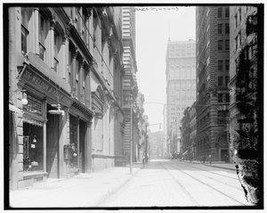 Wood Street, olhando para leste, Pittsburgh, pai. de Detroit Publishing Co.