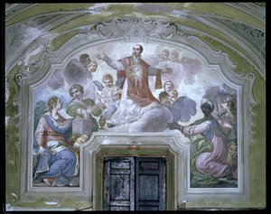 A apoteose de Santo Inácio de Loyola (c.1491-1556) do Refeitório de Diacinto Fabbroni